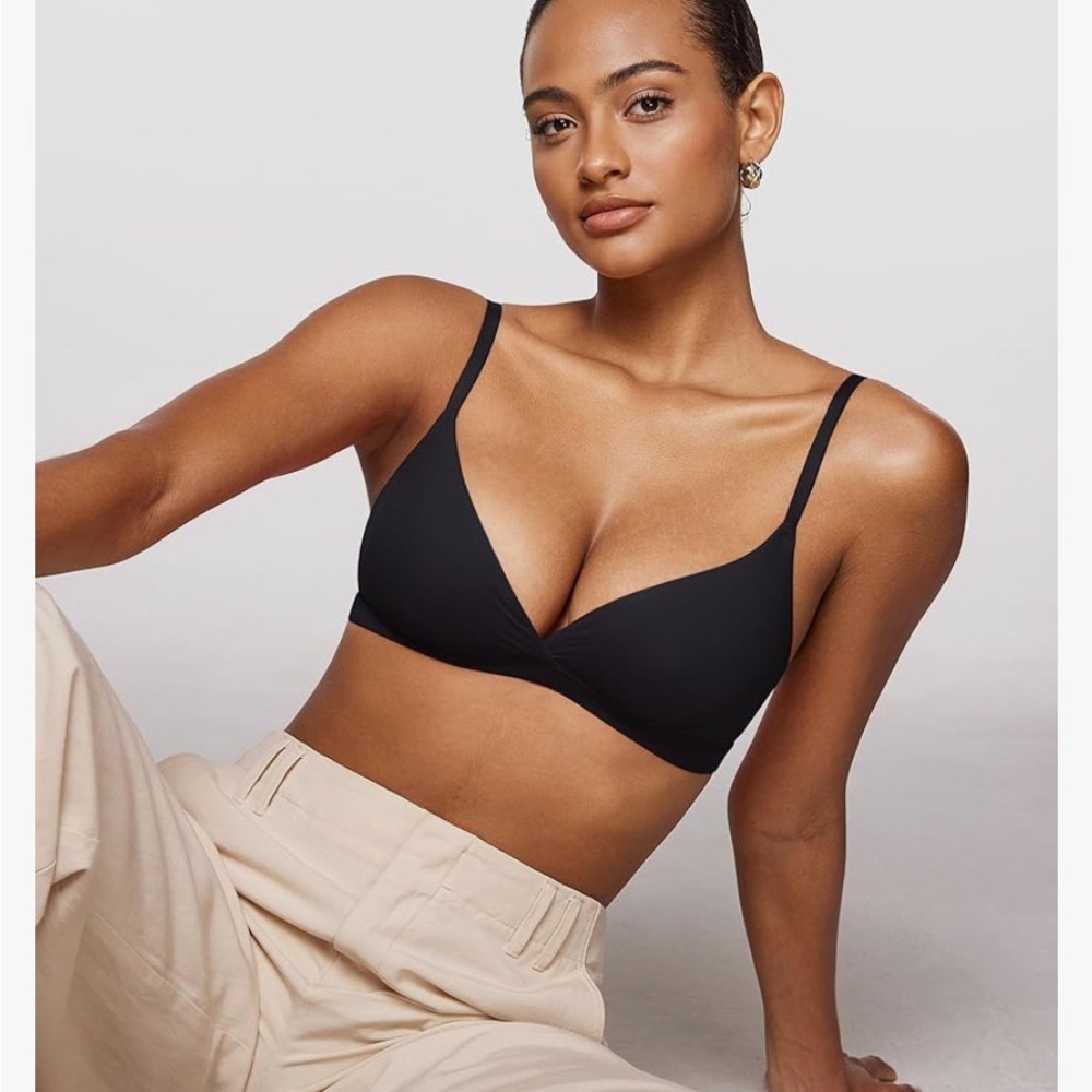 Inlyric Women's Inbarely Triangle Bralette Comfortable Unlined Smoothing Bra L